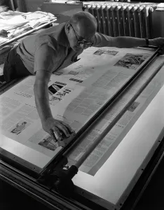 Mexborough Prints: Newspaper printing, Mexborough, South Yorkshire, 1959. Artist: Michael Walters