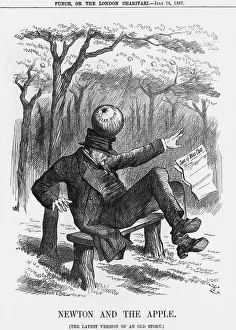 Newton and the Apple, 1887. Artist: Joseph Swain