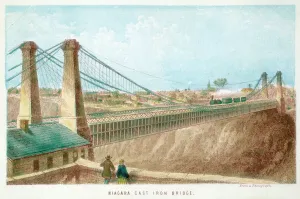 Iron Prints: Niagara Cast Iron Bridge, New York, USA, c1855-c1860