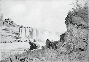 Watercolor And Pencil On Paper Prints: Niagara Falls, 1891. Creator: Louis Michel Eilshemius