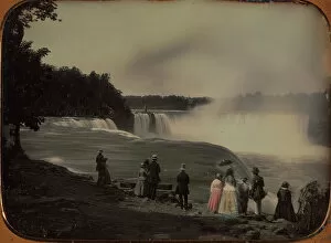 Tourists Gallery: The Niagara Falls, ca. 1850. Creator: Platt D. Babbitt