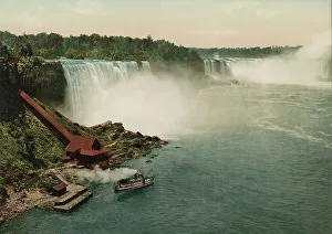 Ontario Prints: Niagara, general view of falls, c1898. Creator: Unknown