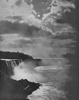Colonial Portfolio Prints: Niagara By Moonlight, 19th century