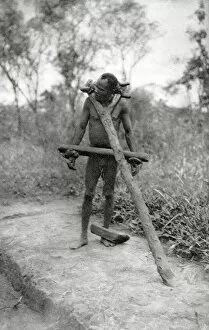 Journey Gallery: Niam Niam lunatic, Mongalla to Terrakekka, Sudan, 1925 (1927). Artist: Thomas A Glover
