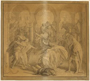 The Nibelungen's End - The Death of Kriemhild, 1845. Creator: Julius Schnorr von Carolsfeld