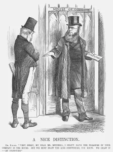 Mitchell Gallery: A Nice Distinction, 1875. Artist: Joseph Swain