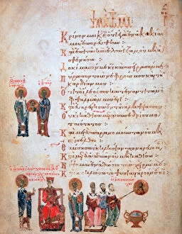 Byzantine Gallery: Nicephorus and iconoclasts, 1066. Artist: Theodore of Caesarea