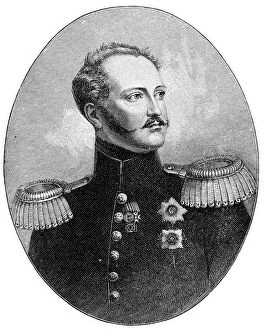 Tsar Nicholas I Collection: Nicholas I (1796-1855), Tsar of Russia in military uniform