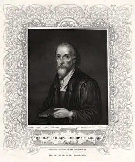 Cochran Prints: Nicholas Ridley, Bishop of London, 19th century. Artist: J Cochran