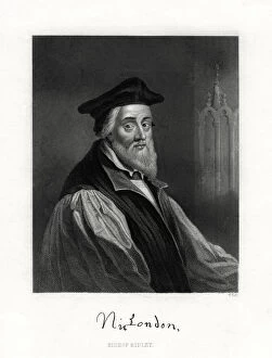 Nicholas Ridley, (died October 16, 1555), English clergyman, 19th century. Artist: W Holl