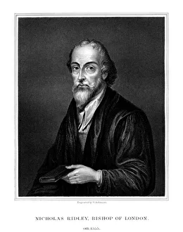 Ridley Prints: Nicholas Ridley, English clergyman, (1827). Artist: H Robinson