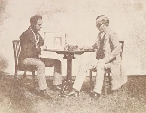Fox Talbot Prints: Nicols Henneman Showing an Album to Charles Porter, ca. 1845