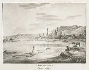 Jakob Alt Prints: Nieder-oesterreich, Stadt Stein, 1819. Creator: Jakob Alt (Austrian, 1789-1872)