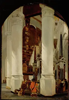 Zuid Holland Prints: The Nieuwe Kerk at Delft with the Tomb of Willem the Silent
