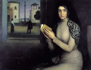 Reading Woman Prints: Nieves. Artist: Romero de Torres, Julio (1874-1930)