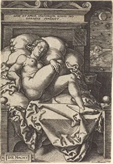 Lying On Back Prints: The Night, 1553. Creator: Heinrich Aldegrever