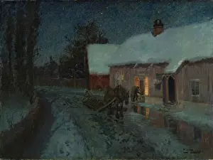 Sled Prints: Night, 1885. Creator: Frits Thaulow