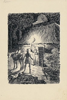 1928 Prints: Night, 1928. Creator: Andrej Kovacik