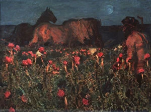 Images Dated 5th June 2013: Night is Coming, 1900. Artist: Vrubel, Mikhail Alexandrovich (1856-1910)