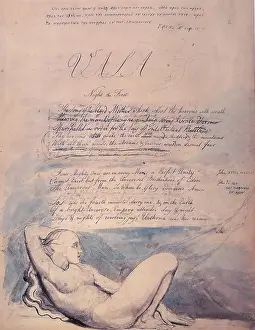 Title Prints: Night the First, 1797. Creator: William Blake