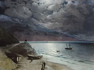 Night at Gurzuf, 1891. Artist: Aivazovsky, Ivan Konstantinovich (1817-1900) Night at Gurzuf, 1891. Artist: Aivazovsky, Ivan Konstantinovich (1817-1900)