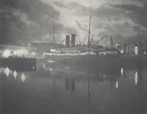 Photograph Album Prints: The night mail, Wellington Harbour