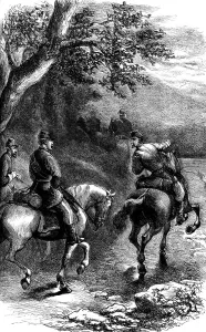 West Virginia Prints: Night march on Harpers Ferry, Virginia, c1861 (c1880)