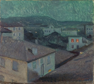 Munch Edvard Prints: Night in Nice, 1891. Creator: Edvard Munch
