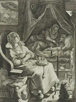 Night, plate four from Four Times of Day, c.1595. Creator: Jan Saenredam