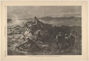 Nast Thomas Prints: A Night Scout in the Southwest - Surprise of an Outpost, and Survey of the Rebel