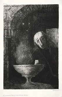 Odilon Redon French Prints: The Night: And the Searcher was Engaged in an Infinite Search
