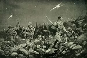 Boer War Collection: Night Sortie from Mafeking, 1900. Creator: Richard Caton Woodville II