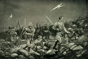 Shooting Prints: Night Sortie from Mafeking, 1900. Creator: Richard Caton Woodville II