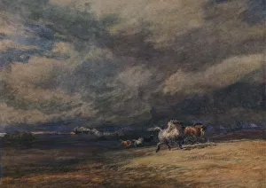 David The Elder Prints: The Night Train, 1849. Artist: David Cox the elder