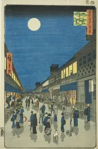 Theatre District Prints: Night View of Saruwaka-machi (Saruwaka-machi yoru no kei)