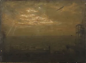 Lookout Prints: Night Watch by Airplane, 1916. Creator: Jean Joseph Enders