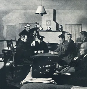 Fire Station Prints: Night watch: the Fire Squad relaxes, 1941. Artist: Cecil Beaton
