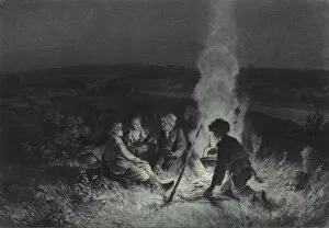 The Night Watch. Illustration for Sketches from a Hunters Album by I. Turgenev, 1883-1884