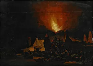 Blaze Gallery: Nightfire, 1660. Artist: Vosmaer, Daniel (1622-1669 / 70)