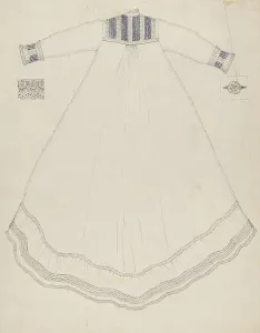 Nightgown Prints: Nightgown, 1935/1942. Creator: Evelyn Bailey