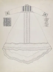 Nightgown Prints: Nightgown, c. 1936. Creator: Evelyn Bailey