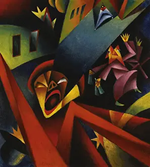 Grotesque Prints: Nighttime Noise, 1919. Creator: Scholz, Georg (1890-1945)
