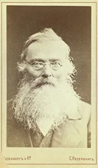 Nikola i Ivanovich Kostomarov, head-and-shoulders portrait, facing front, between 1880 and 1886. Creator: Unknown