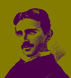 Napoleon 1821 1896 Prints: Nikola Tesla (1856-1943). Creator: Sarony, Napoleon (1821-1896)