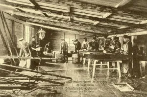 Nikolaevsk-on-Amur. Salting caviar, 1900. Creator: Unknown