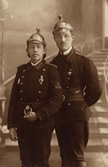 Fire Collection: Nikolai Illarionovich Iamol'skii (On the Left) in the Parade Uniform of the..., early 20th cent