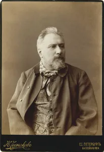 Novelist Prints: Nikolai Leskov, Russian author, 1888. Artist: Chesnokov