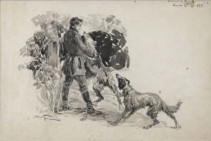Leo Tolstoy Gallery: Nikolai Rostov at the hunt. Illustration for the novel War and Peace by Leo Tolstoy, 1911