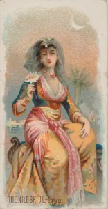 Sons And Company Prints: The Nile Bride, Egypt, from the Holidays series (N80) for Duke brand cigarettes, 1890
