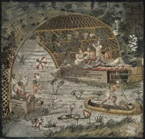 Ancient Roman Festivals Gallery: Nile mosaic of Palestrina, 3rd cen. BC. Artist: Classical Antiquities